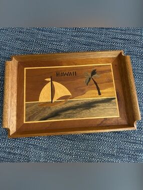 Hawaii Inlay Wood Serving Tray